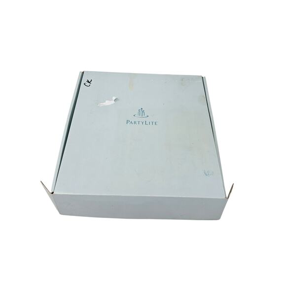 Partylite Dewdrop Candle Ring Wreath 8.5 Winter Holiday Decor In Box Beaded - Picture 2 of 4